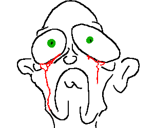 300x250 Man With Green Eyes Cries Blood Tears