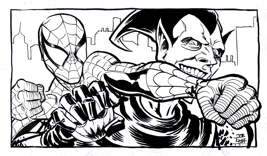 923x541 Omega Sketch Spider Man And The Green Goblin