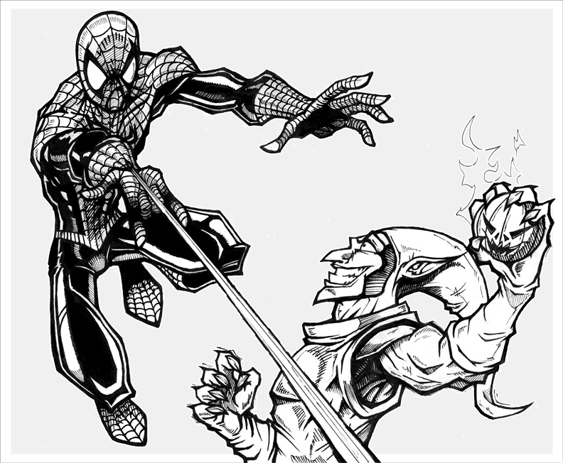 792x652 Spiderman Vs. Green Goblin By Agentmorrison
