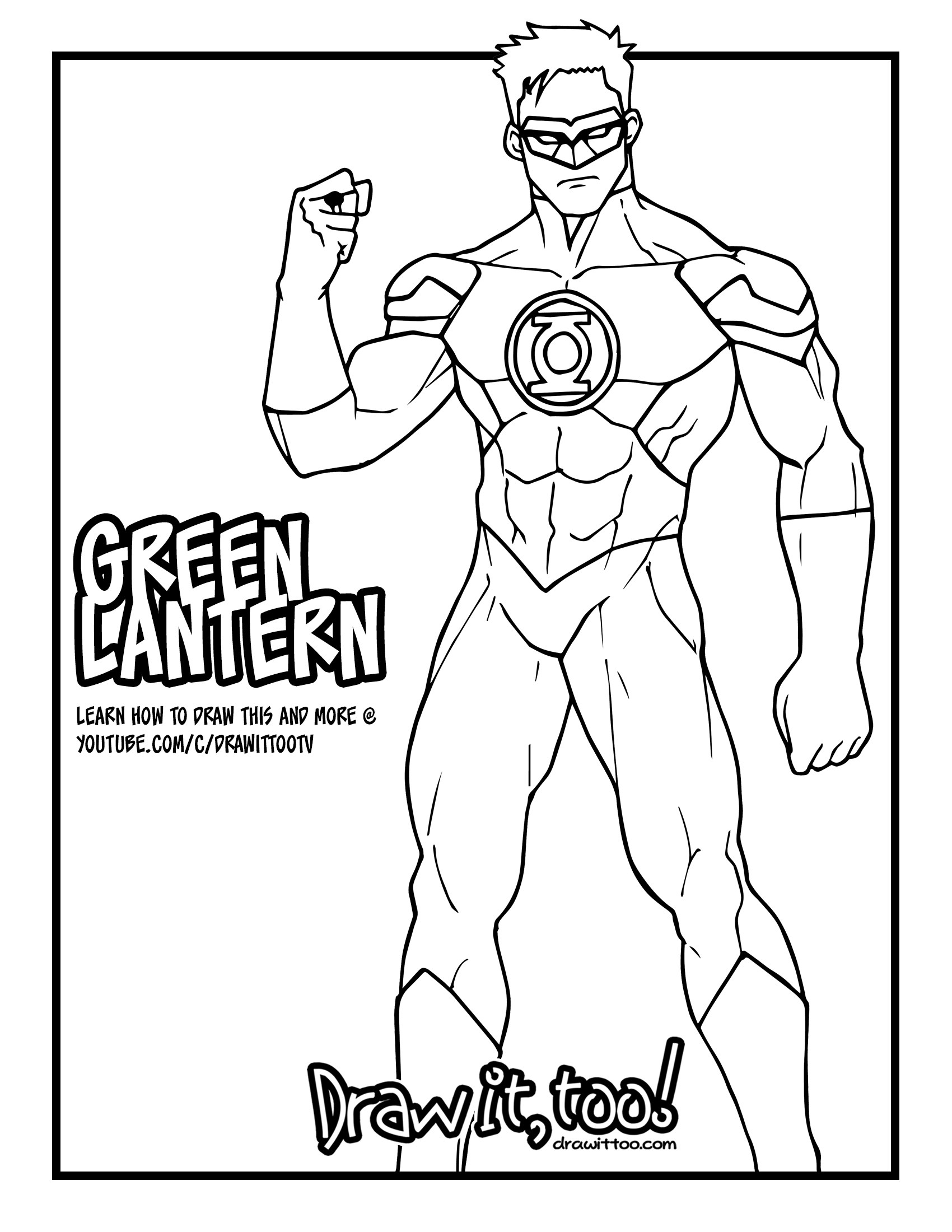 1700x2200 Green Lantern (Comic Version) Tutorial