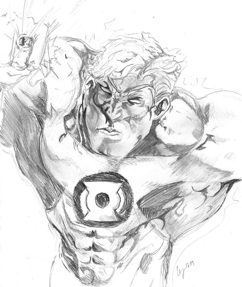821x972 Green Lantern Sketch By Geiger84