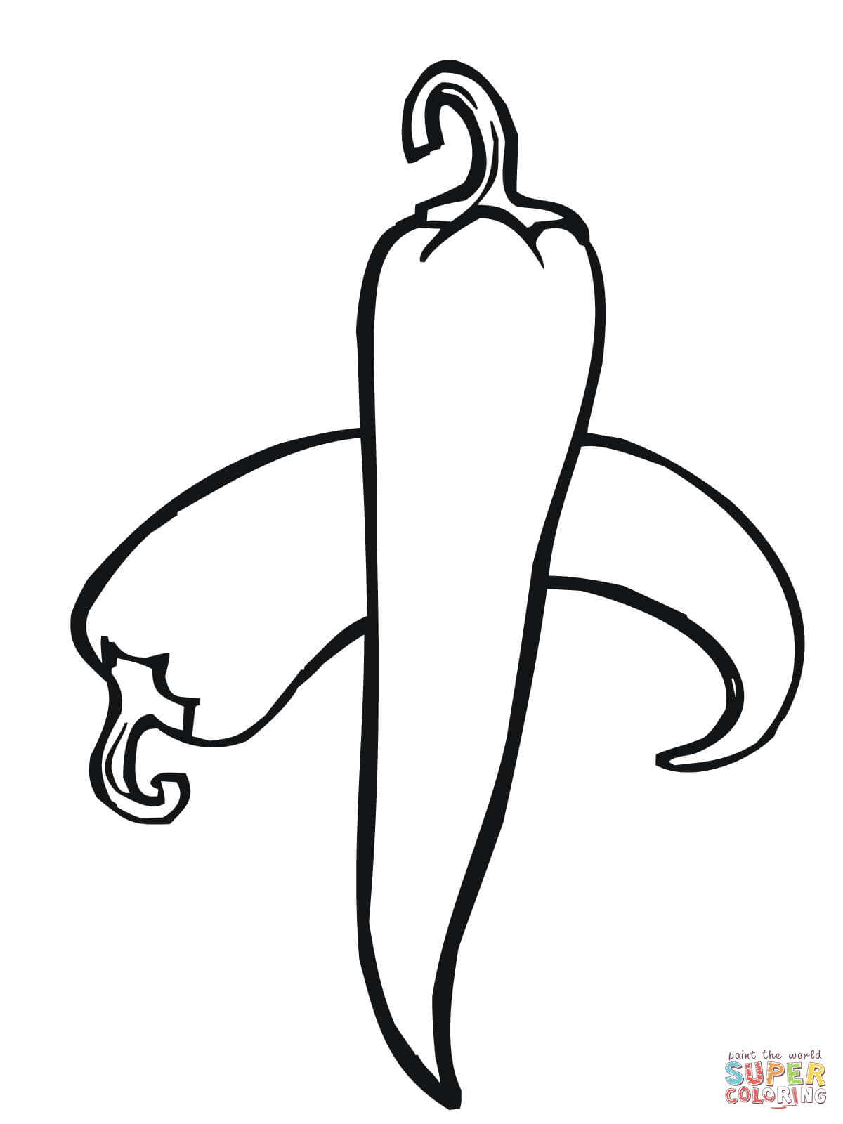 1200x1600 Chilli Pepper Coloring Page Free Printable Coloring Pages