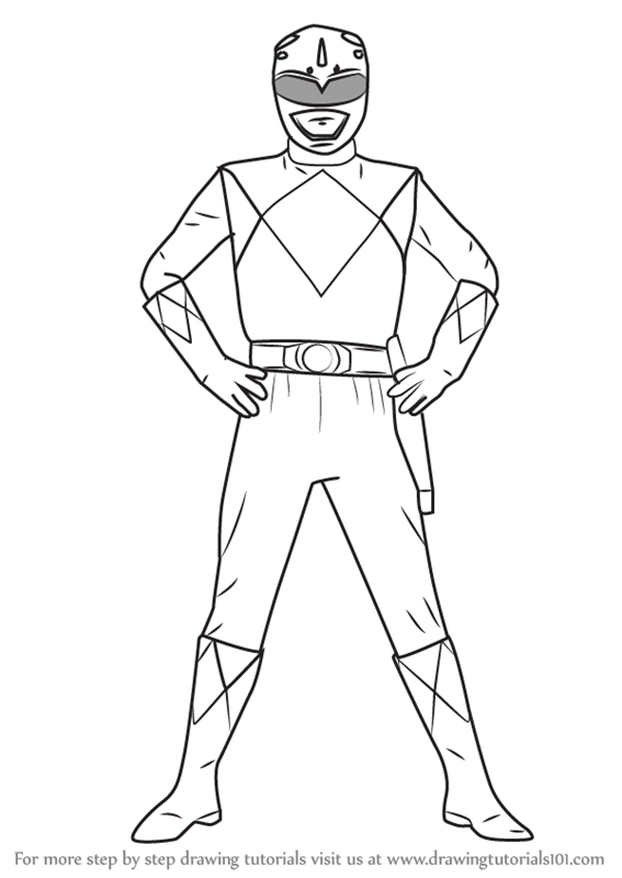 567x800 Learn How To Draw Blue Ranger From Power Rangers (Power Rangers