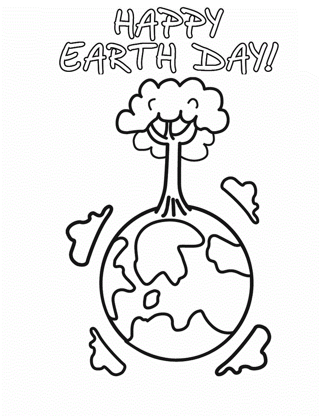 640x828 Keep Greenery Earth Coloring Picture For Kids Earth Day