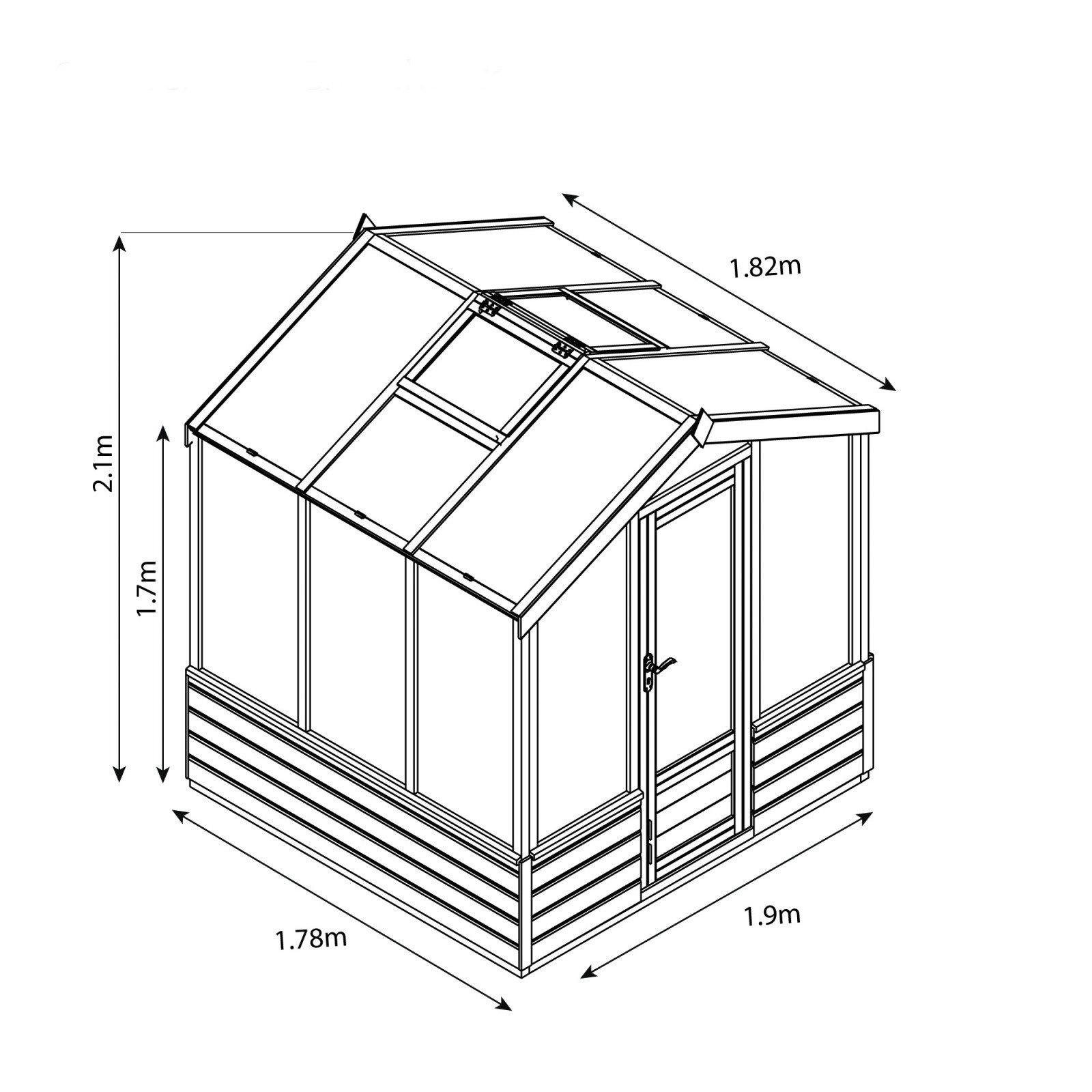 1600x1600 Mercia Premium Glass Greenhouse 6x6 Garden Furniture And Garden