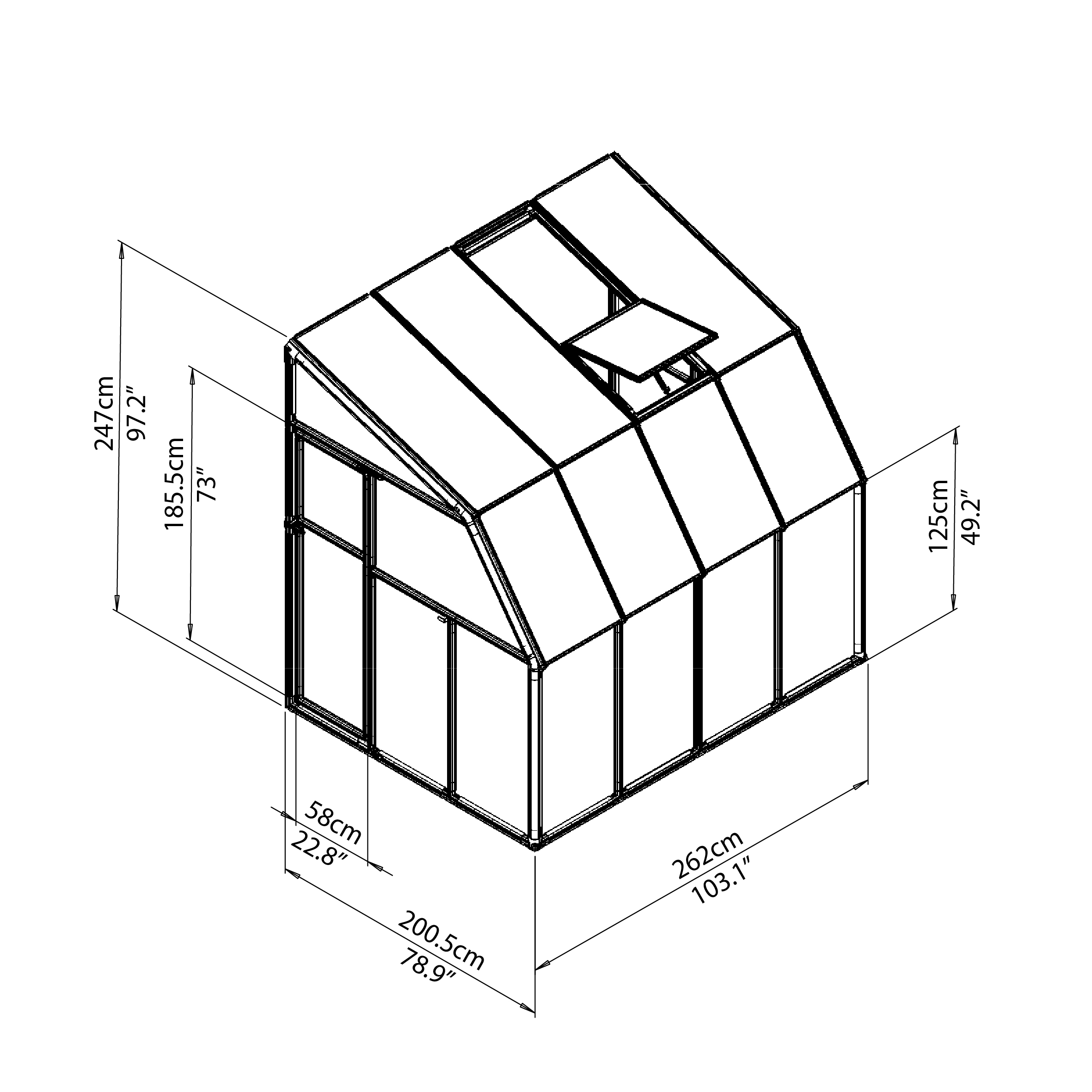 2362x2362 Sun Room 2 Hobby Greenhouse Series