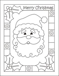 236x302 Kids Coloring Pages For Merry Christmas Greeting Cards Drawing