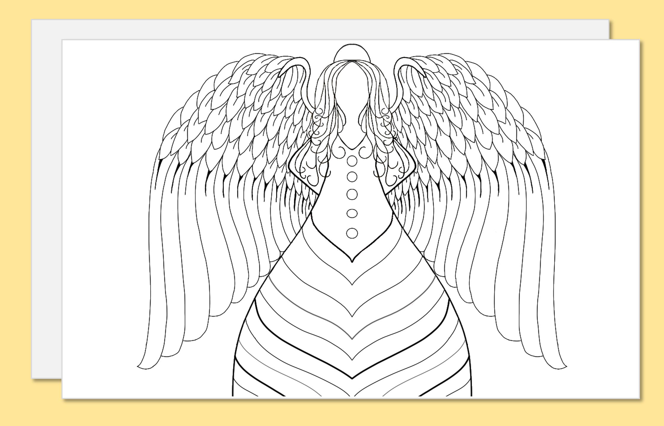 2239x1439 Angels Card Set Of 4, 5x7 And 5.5x5.5, Create Your Own Color