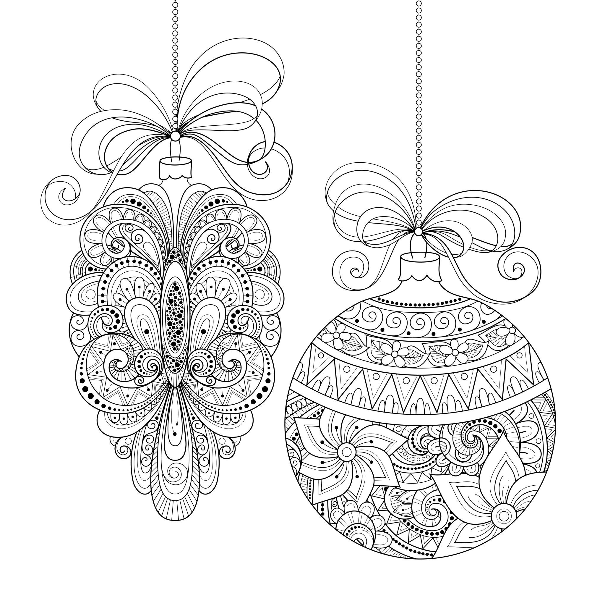 2047x2049 Christmas Ornaments Use This Coloring Page To Make Your Own