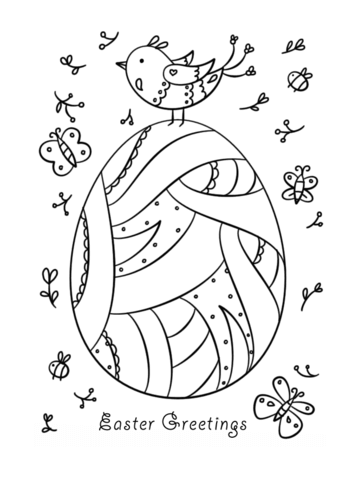 352x480 Easter Greetings Coloring Page Free Printable Coloring Pages