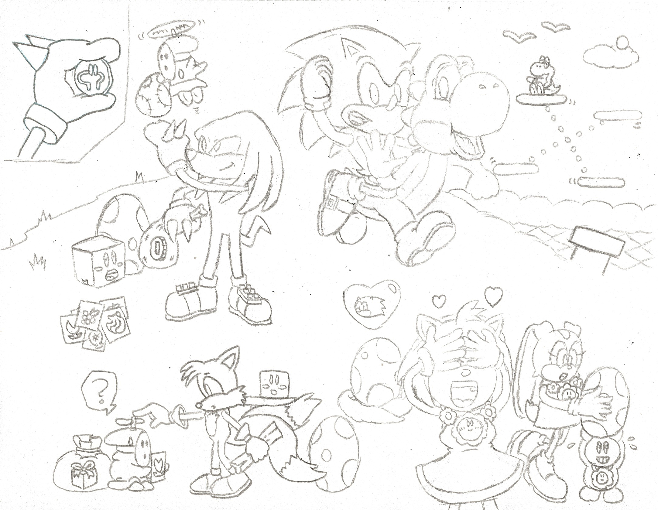 2166x1679 Sonic Says Greetings From Yoshi's Island Zone!! By Koopakrusher