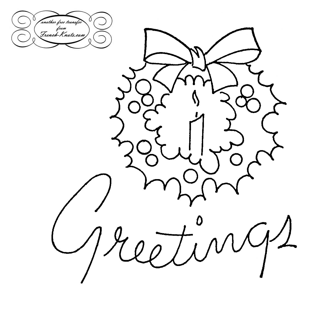 1242x1236 Christmas Greetings Embroidery Patterns