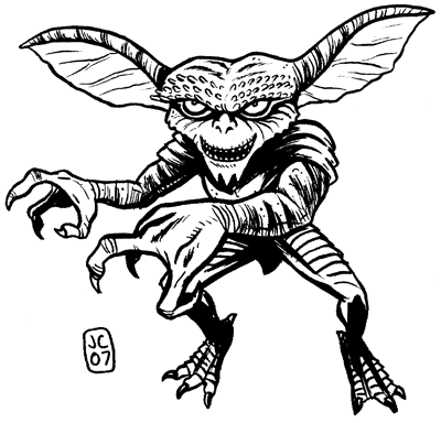 400x384 Gremlins Coloring Pages Adult Coloring Horror
