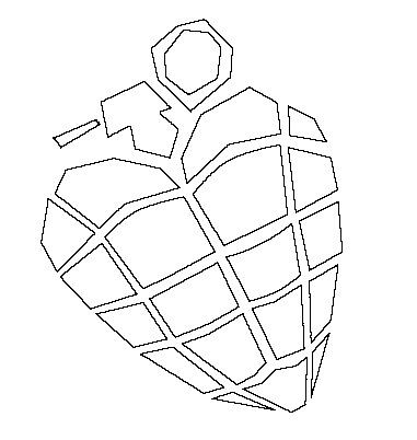381x402 Heart Grenade Lineart By Alteregoangel
