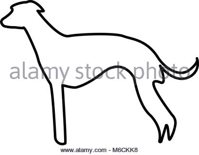 410x320 Greyhound Dog Racing Drawing Stock Photo 169192768