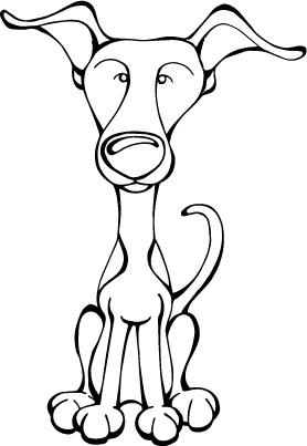 278x403 Italian Greyhound Decal Dog Angry Squirrel Studio