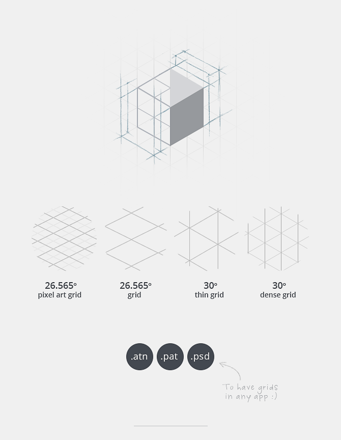 670x864 Isometric Grids For Photoshop Action And Pattern Set On Behance