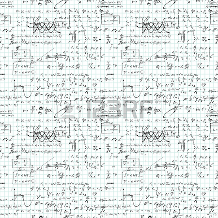 450x450 Math Seamless Pattern Handwritten On A Grid Copybook Paper