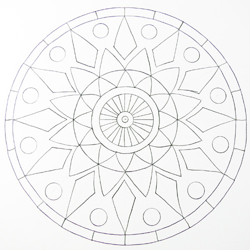 500x500 How To Draw A Mandala Using Grids