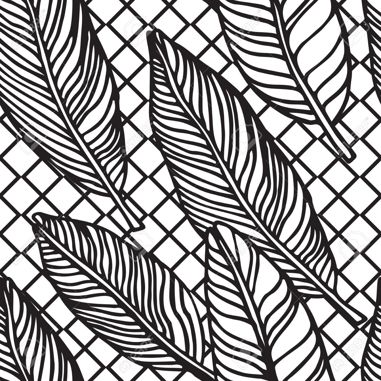 1300x1300 Simple Seamless Tropical Jungle Floral Pattern Background