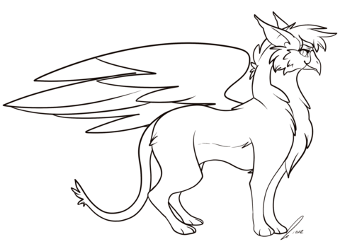 480x345 Cartoon Griffin Coloring Page Free Printable Coloring Pages