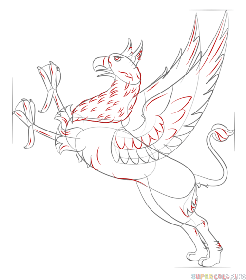 505x575 How To Draw A Griffin Step By Step. Drawing Tutorials For Kids