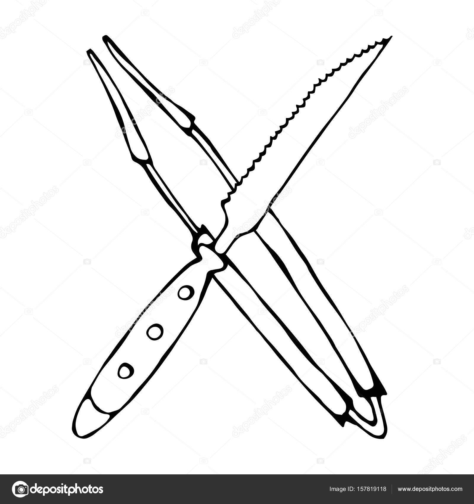 1600x1700 Barbecue Grill Tools Crossed Knife And Tongs. Isolated On A White