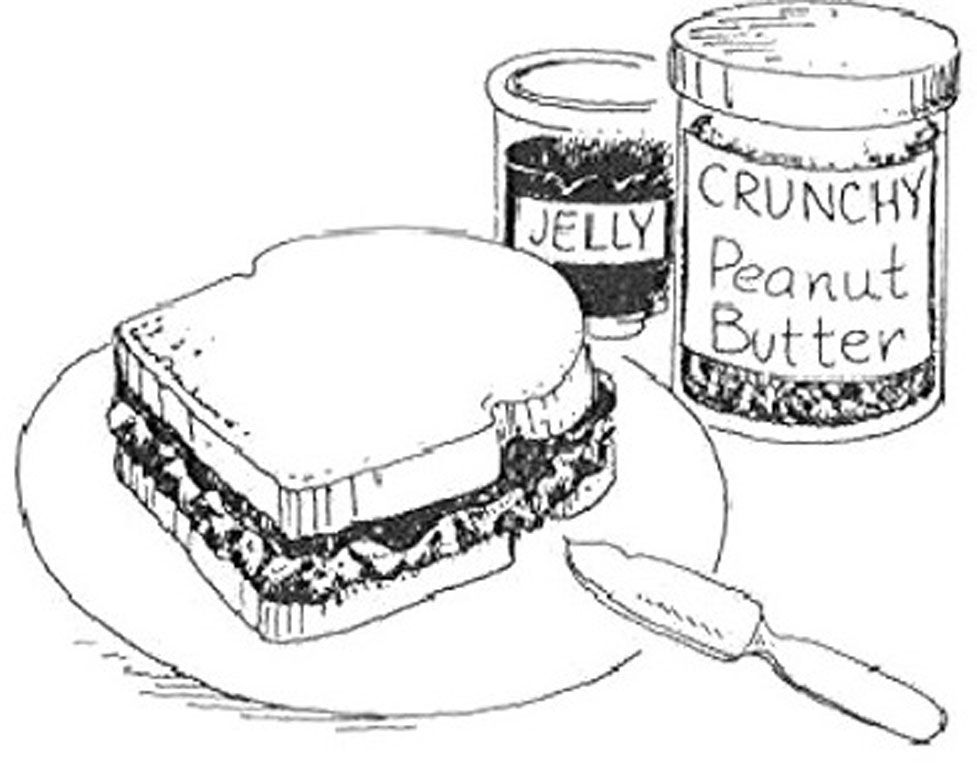 977x780 Peanut Butter And Jelly Sandwich Drawing