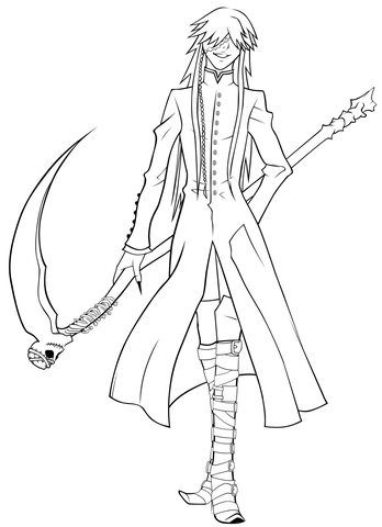 348x480 Undertaker Grim Reaper Coloring Page Free Printable Coloring Pages