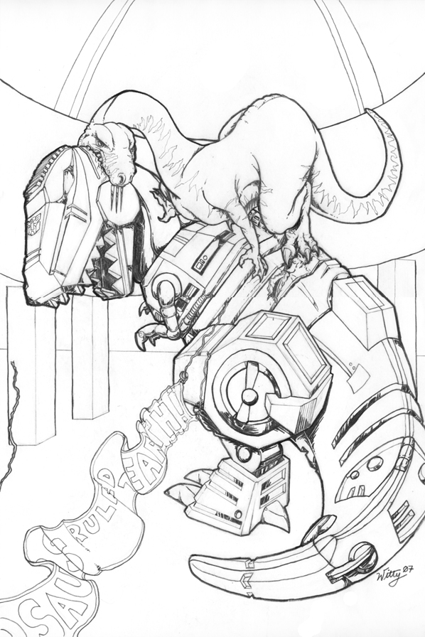 598x896 Grimlock Vs Dinobot By Psychomud