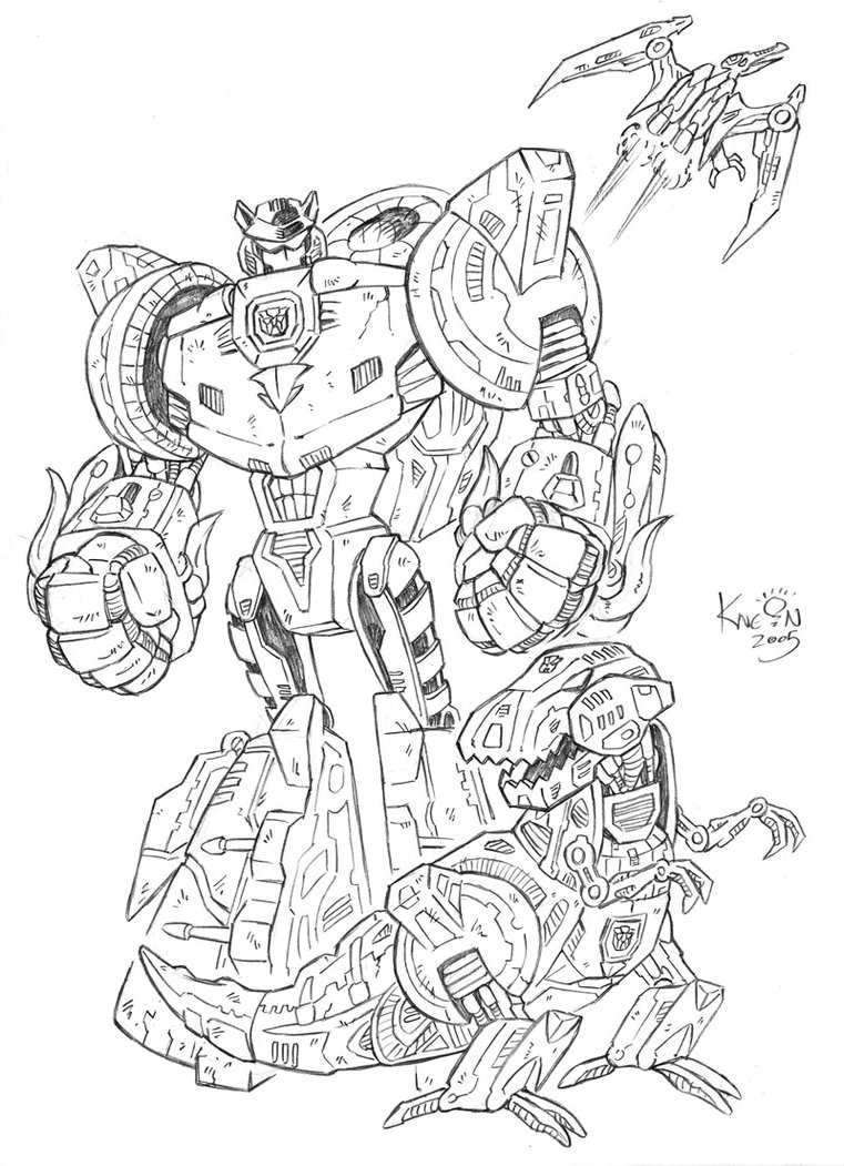 761x1051 Transformers Energon Grimlock By Kneont