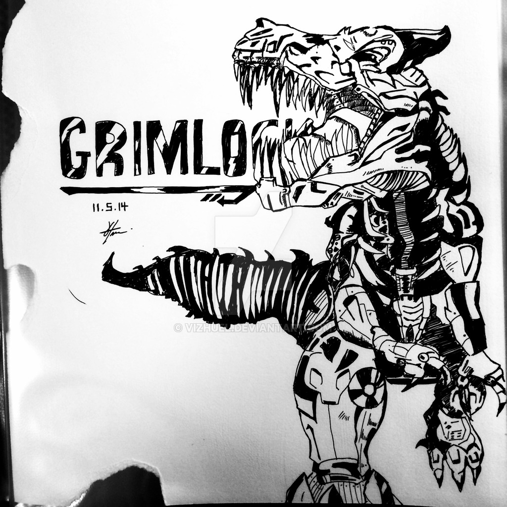1024x1024 Grimlock Sketch By Vizhuel