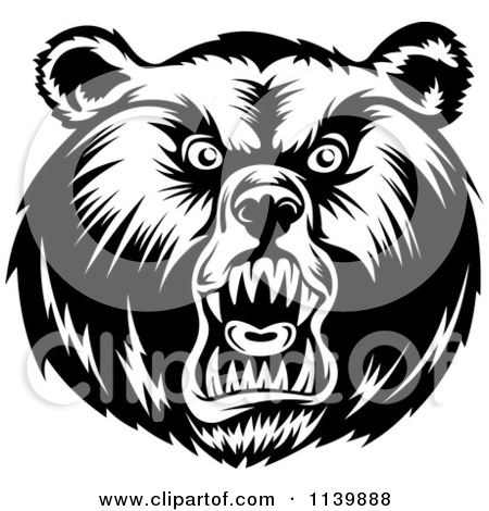450x470 Bear Face Clipart Black And White
