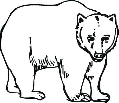 416x360 Grizzly Bear Coloring Pages As Inspiring Detail Printable Grizzly
