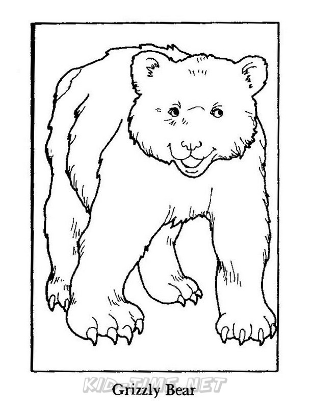 612x792 Grizzly Bear Coloring Pages 006.jpg Kids Time Free Coloring Book