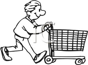 300x220 Boy Pushing A Shopping Cart