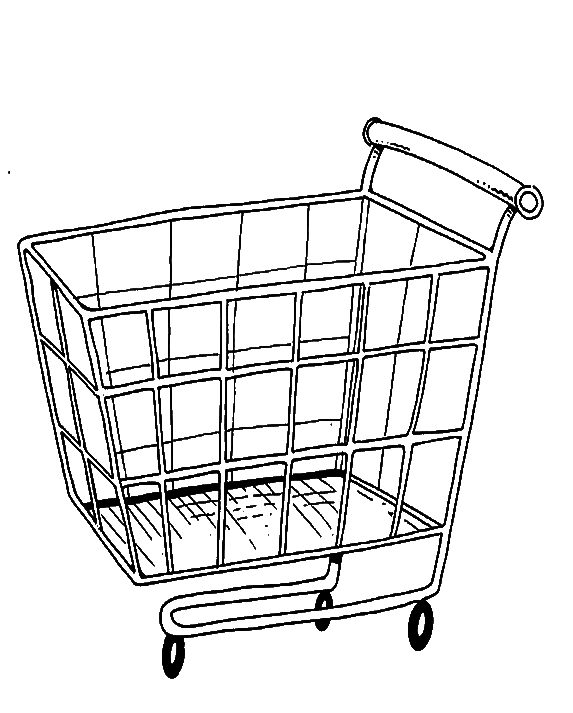 Grocery Cart Drawing at GetDrawings | Free download