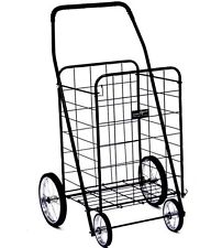202x225 Black Jumbo 150 Lb 4 Wheel Folding Shopping Cart Ebay