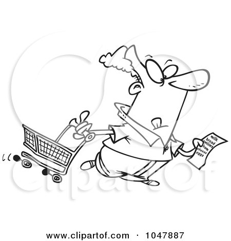 450x470 Royalty Free Grocery Shopping Illustrations By Toonaday Page 1