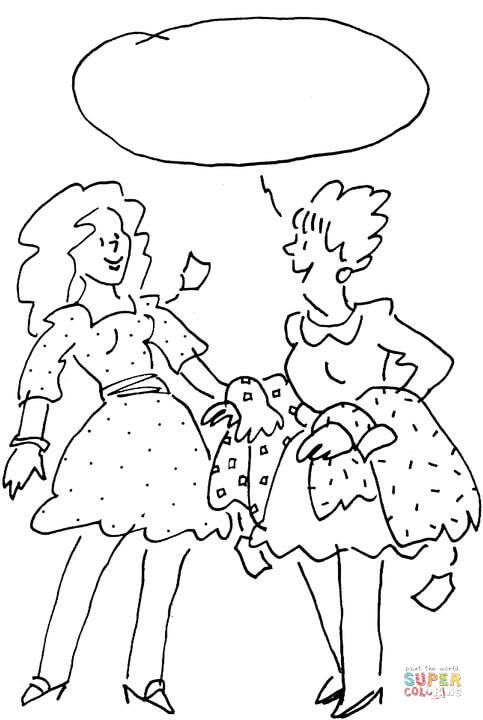 483x720 Women In A Shopping Mall Coloring Page Free Printable Coloring Pages