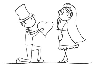 400x296 Bride And Groom Vector