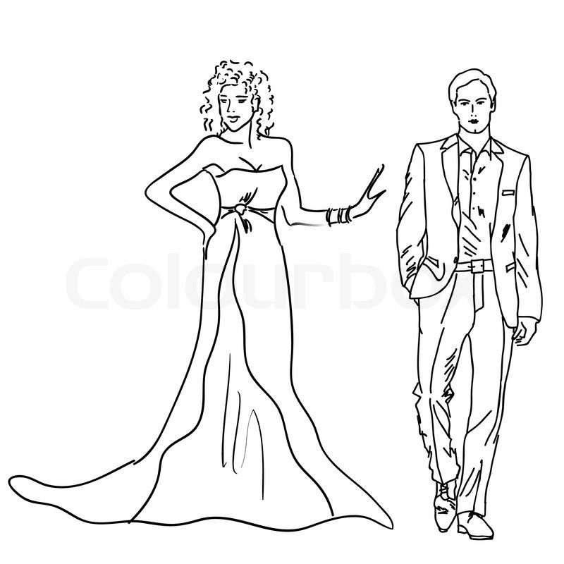 800x800 Bride And Groom Stock Vector Colourbox