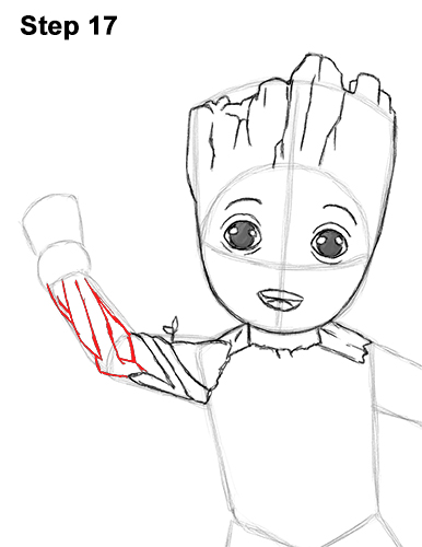 386x500 How To Draw Baby Groot