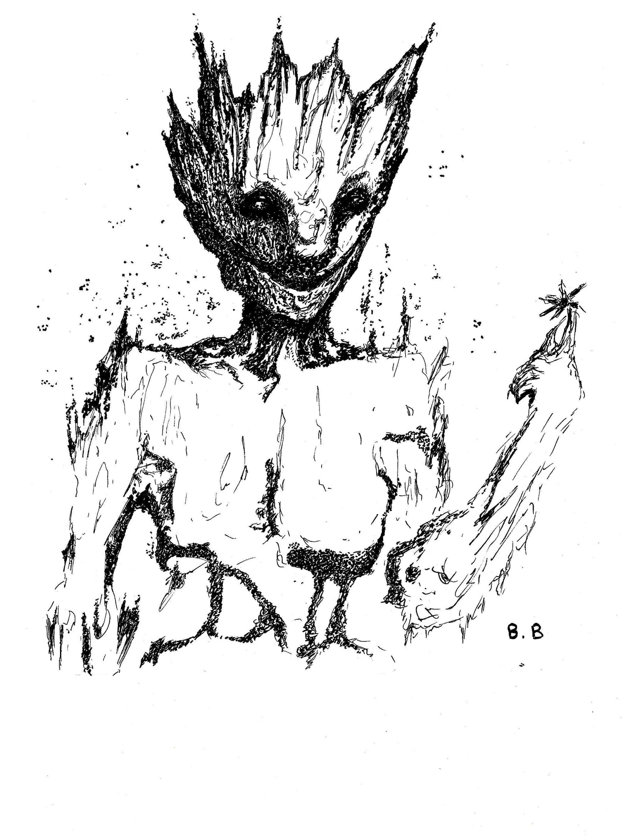 2106x2812 I Am Groot Black Balloonz