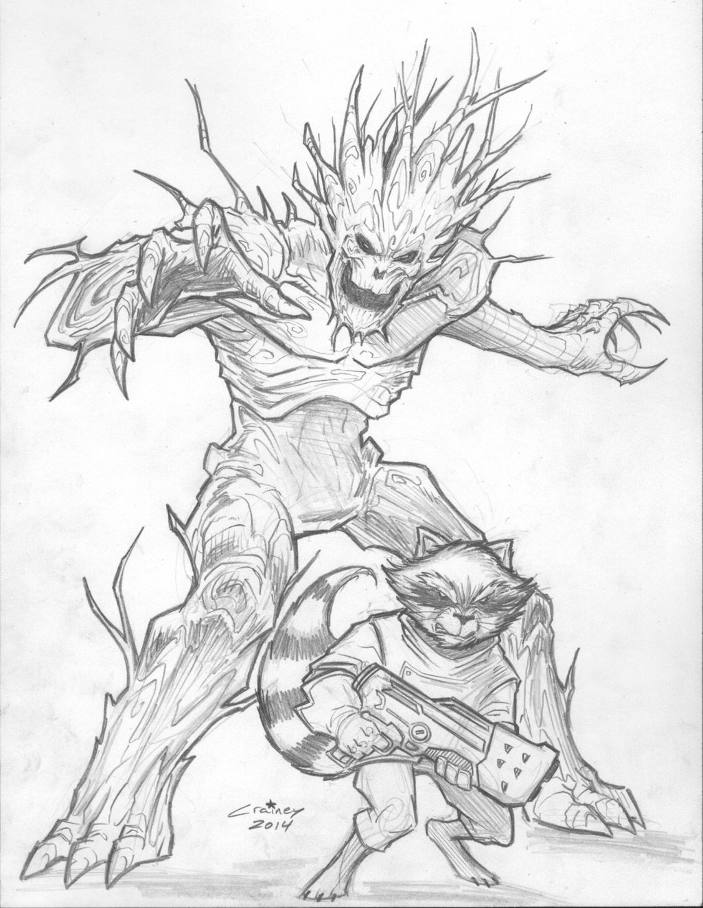 1024x1323 Rocket And Groot By C Crain