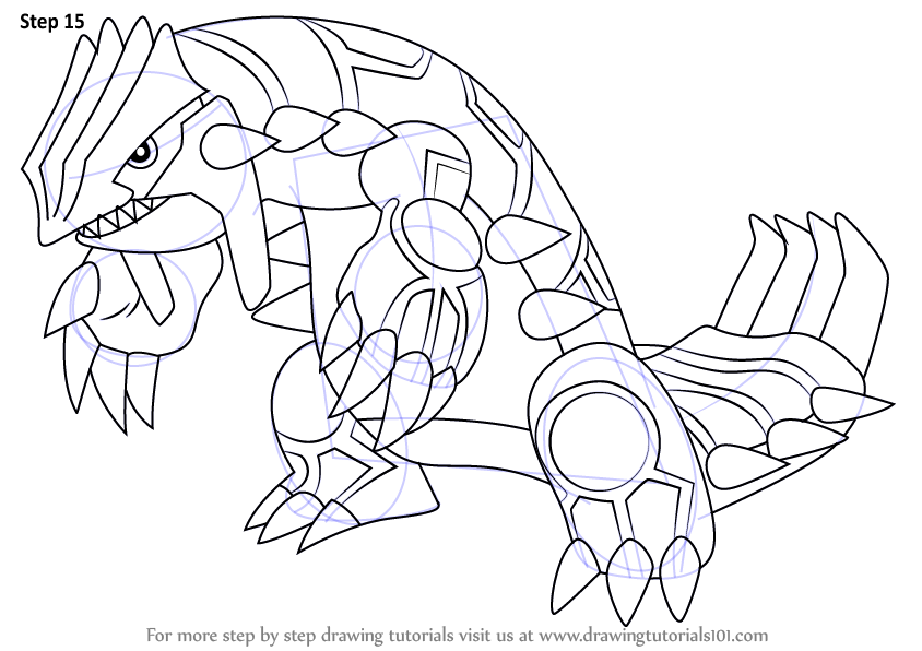 844x596 Learn How To Draw Groudon From Pokemon (Pokemon) Step By Step