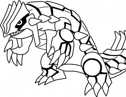 500x384 Primal Groudon Coloring Page