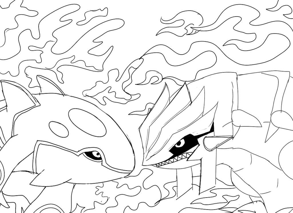1024x745 Groudon And Kyogre By Pandorabox17