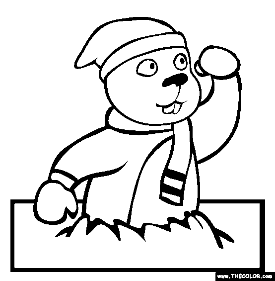 554x565 Groundhog Day Online Coloring Pages Page 1
