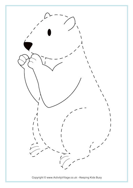 460x650 Groundhog Tracing Page